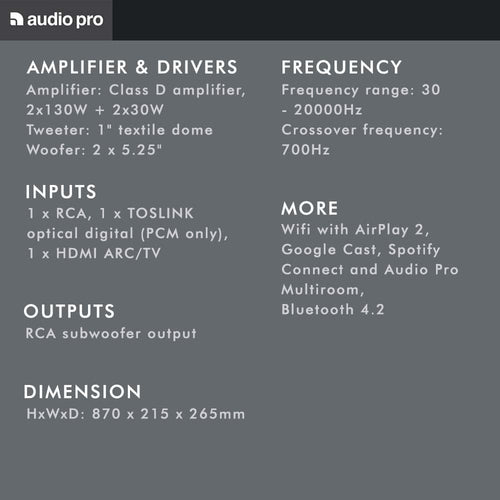 Audio Pro A48 Schwarz