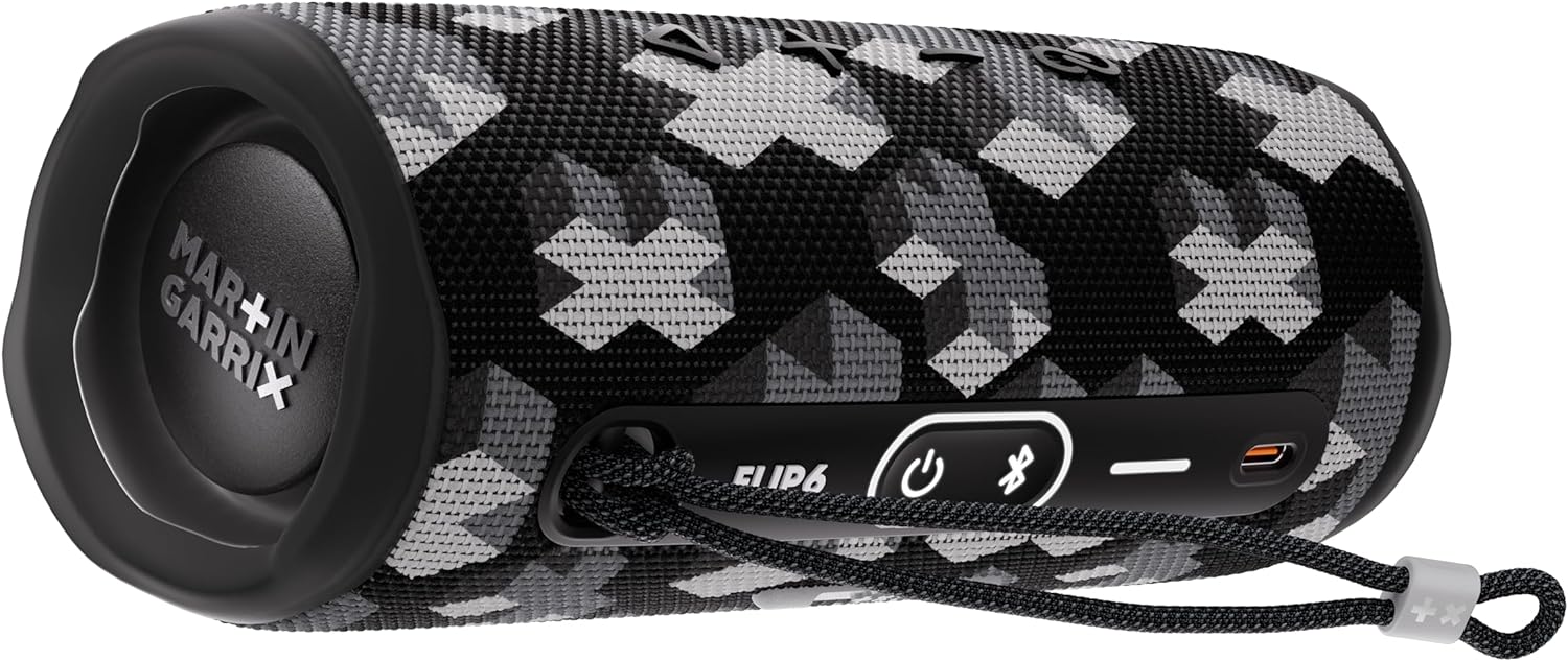 JBL Flip 6 Bluetooth Box in Blau – Wasserdichter, tragbarer Lautsprecher mit 2-Wege-Lautsprechersystem für kraftvollen Sound – Bis zu 12 Stunden kabellos Musik abspielen