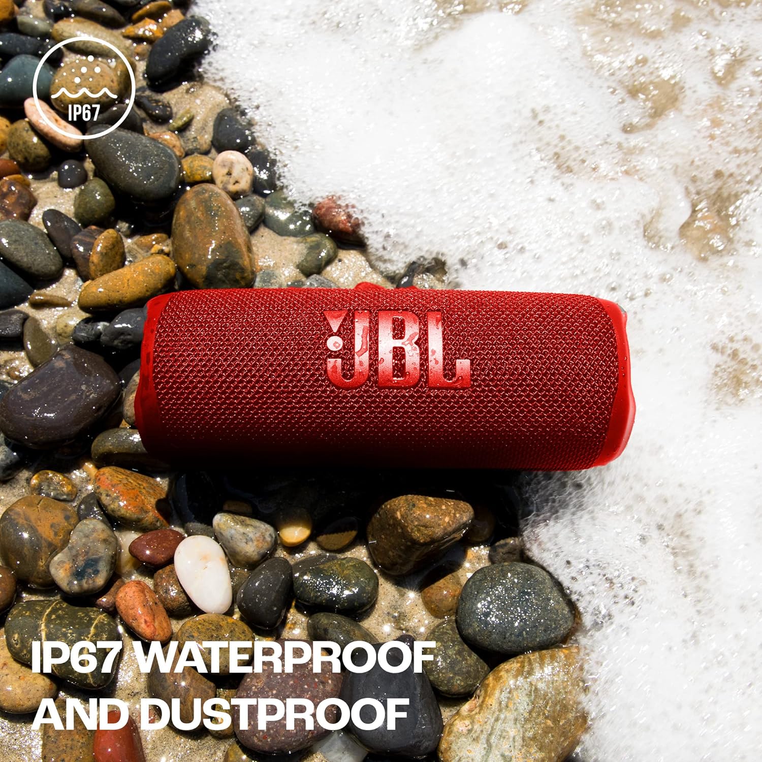 JBL Flip 6 Bluetooth Box in Blau – Wasserdichter, tragbarer Lautsprecher mit 2-Wege-Lautsprechersystem für kraftvollen Sound – Bis zu 12 Stunden kabellos Musik abspielen